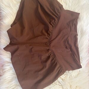 Aerie High Waist Brown Shorts